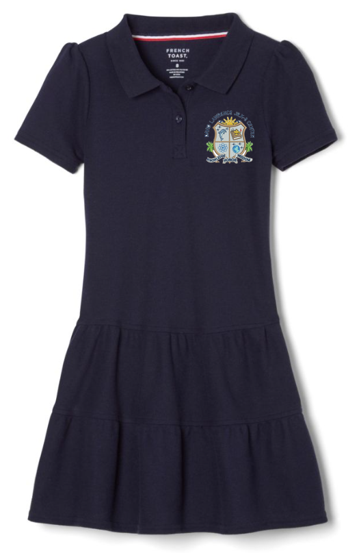 David Lawrence Jr Youth Girls Polo Dress in Navy