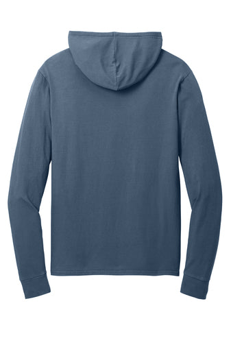 Port & Company Beach Wash Tee Hoodie in Denim