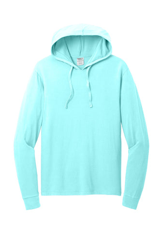 Port & Company Beach Wash Tee Hoodie in Glacier Aqua