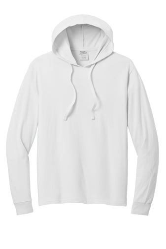 Port & Company Beach Wash Tee Hoodie in White