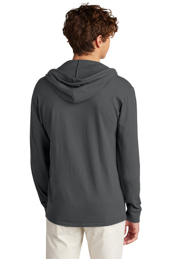 Port & Company Beach Wash Tee Hoodie in Charcoal