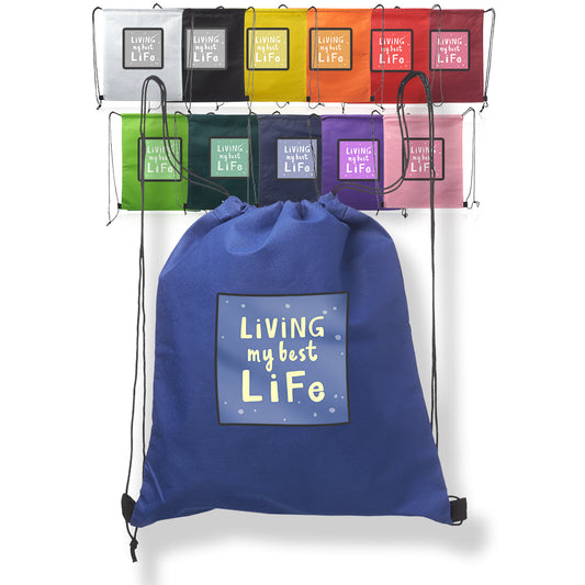 Drawstring Cinch Bag in Multiple Colors