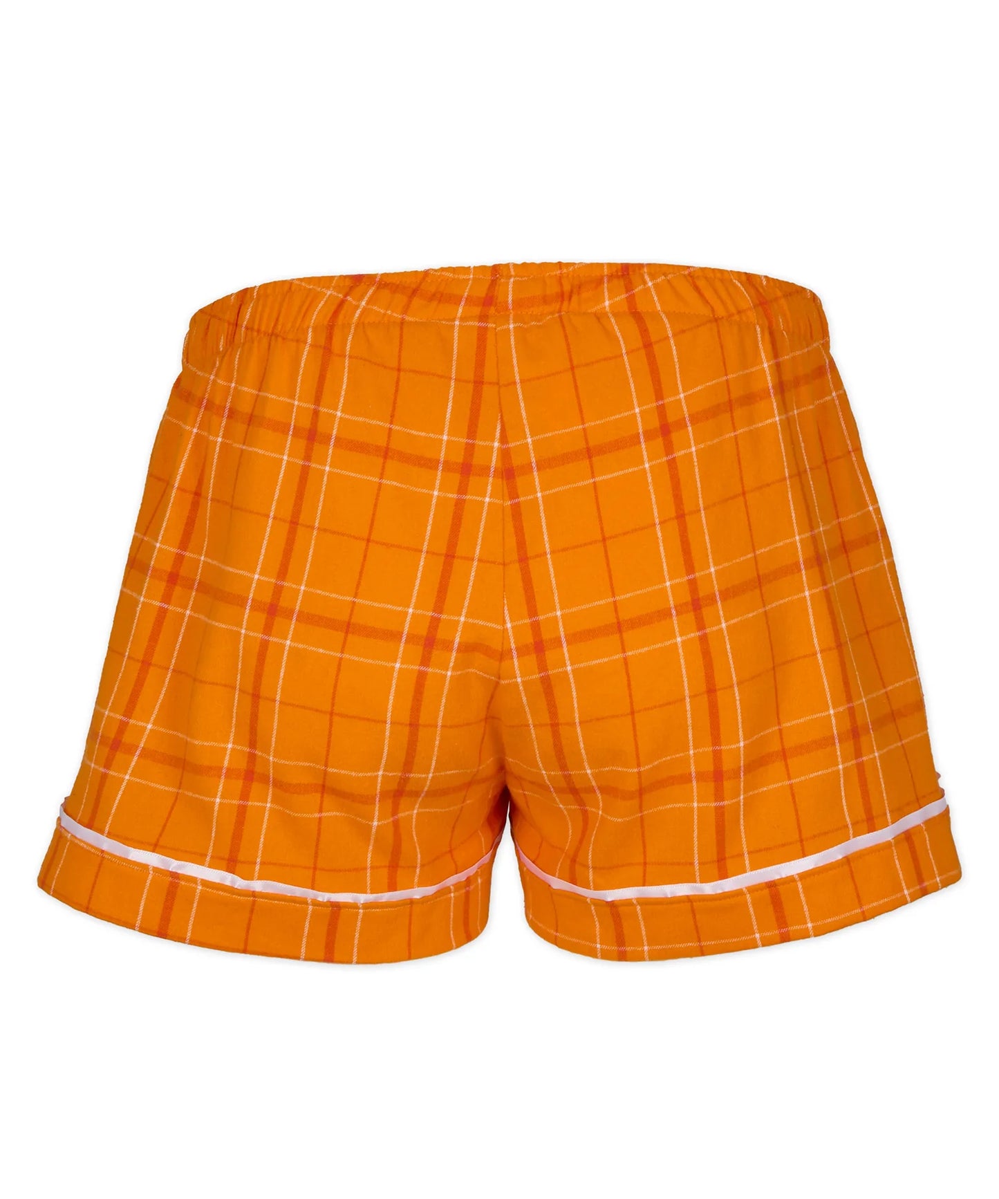 Flannel Shorts in Burnt Orange