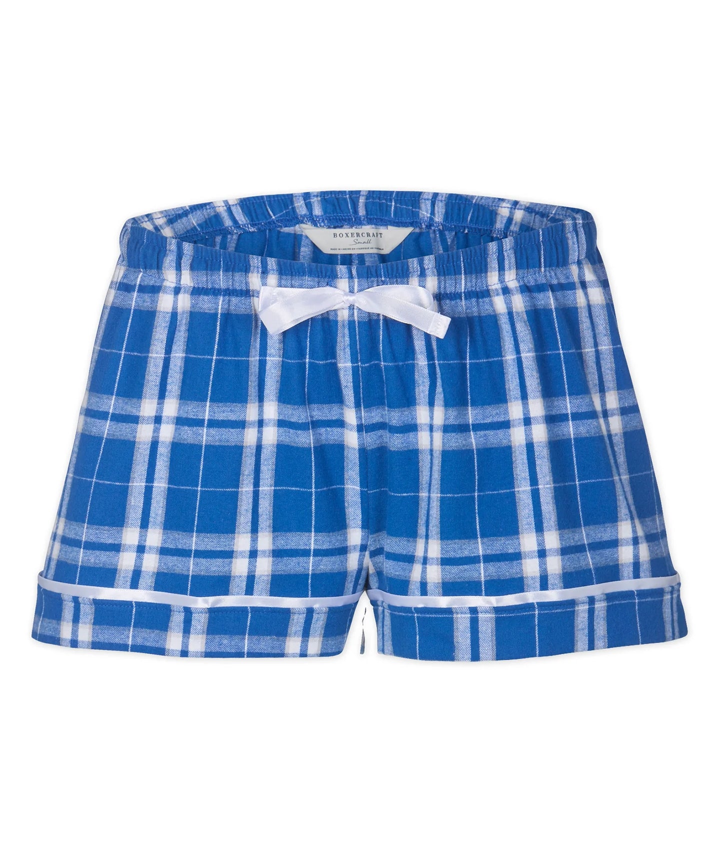 Flannel Shorts in Royal Sky / Silver