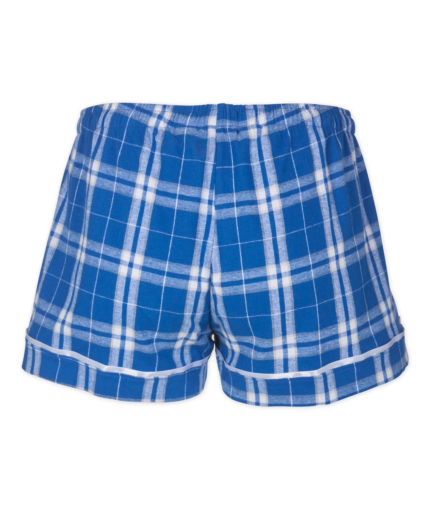 Flannel Shorts in Royal Sky / Silver