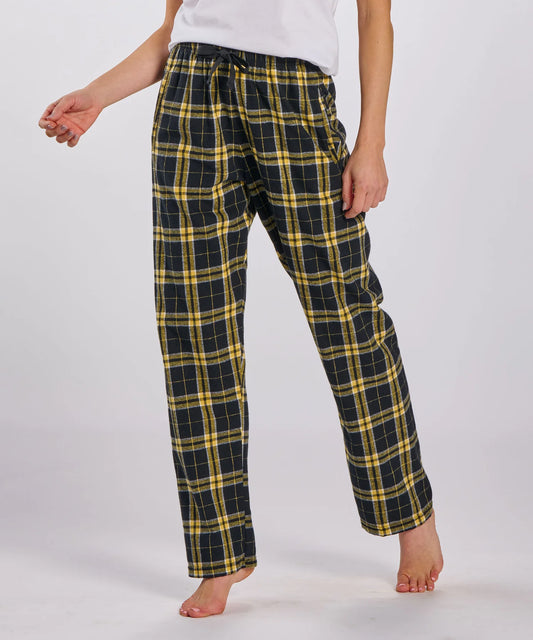 Flannel Pants in Black / Gold