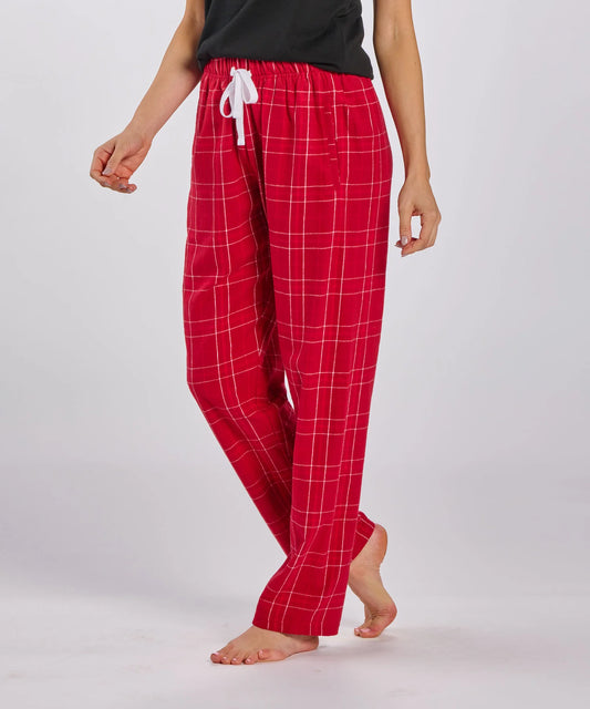 Flannel Pants in Crimson Red