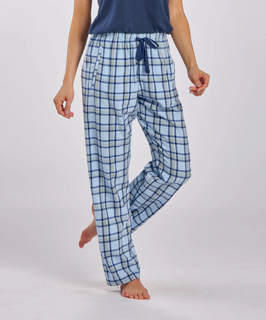 Flannel Pants in Heritage Carolina Blue / Garnet