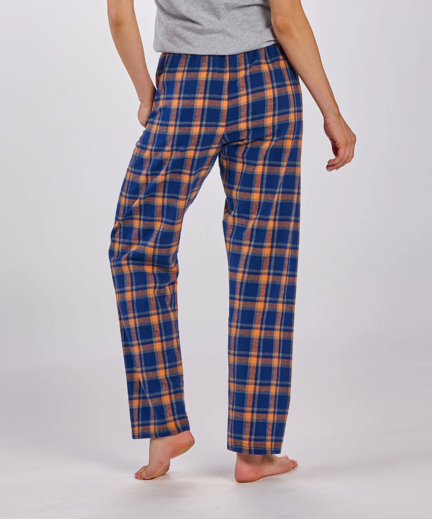 Flannel Pants in Navy  / Orange