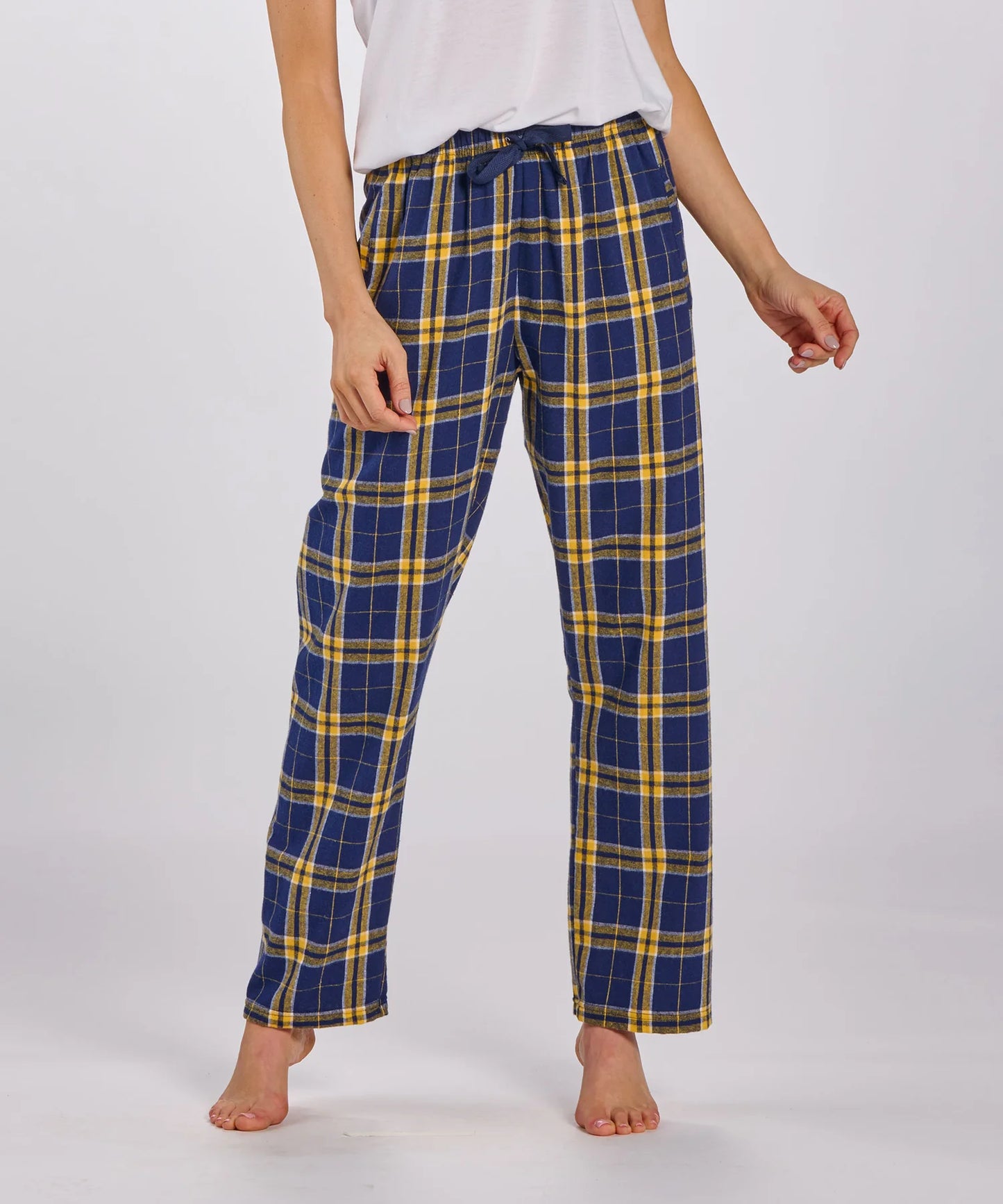 Flannel Pants in Navy / Gold