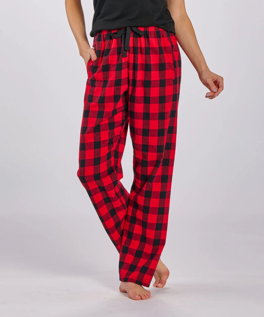 Flannel Pants in Red / Black