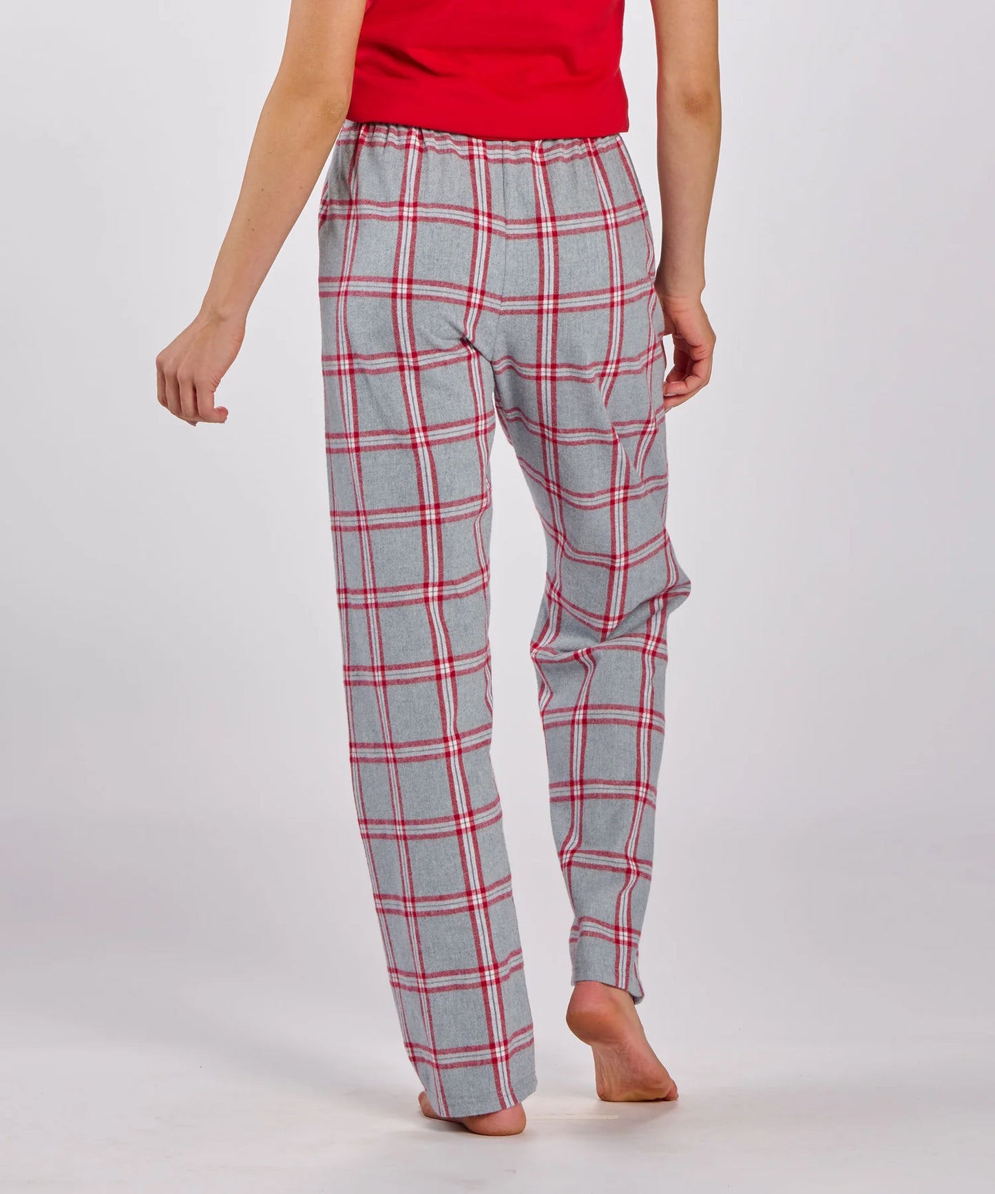 Flannel Pants in Oxford Red / Grey