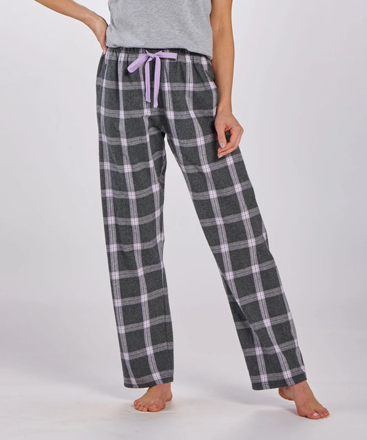 Flannel Pants in Charcoal / Lavender