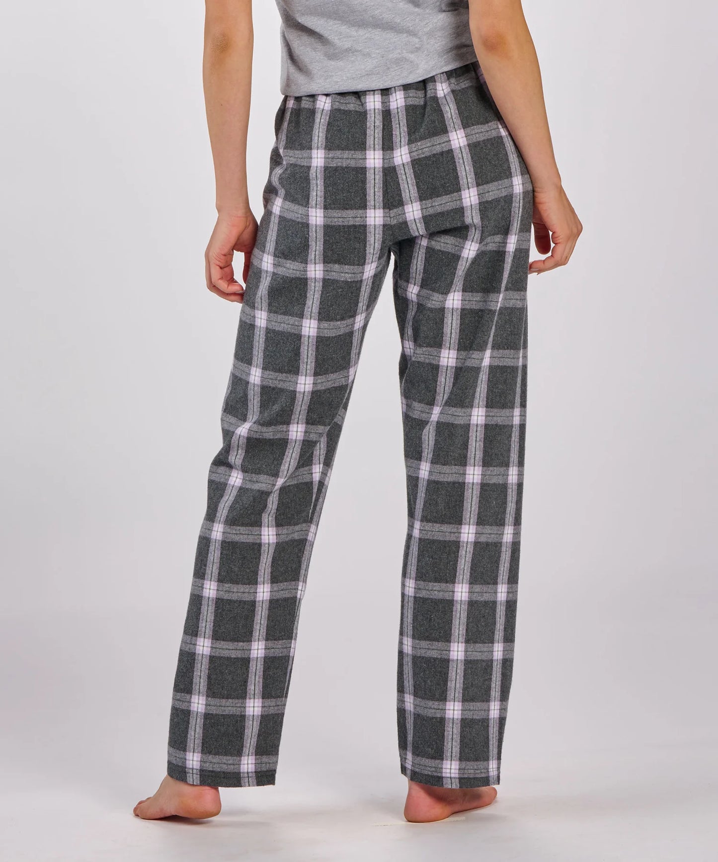 Flannel Pants in Charcoal / Lavender