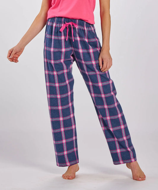 Flannel Pants in Navy / Pink