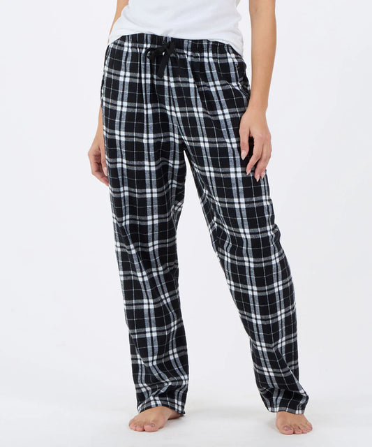 Flannel Pants in White / Black