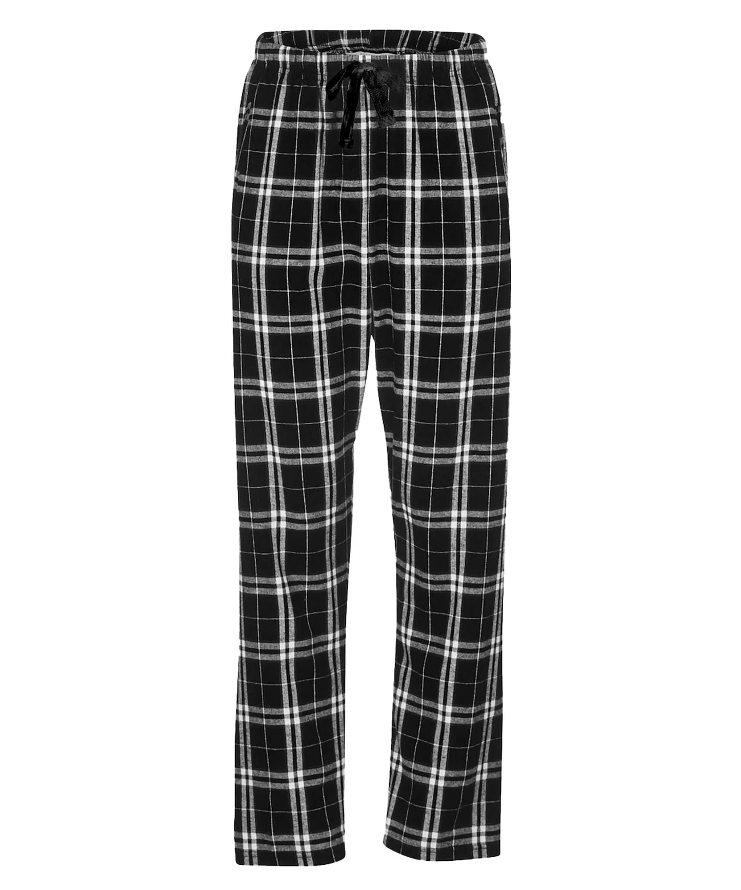 Flannel Pants in White / Black