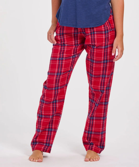 Flannel Pants in Brick Red