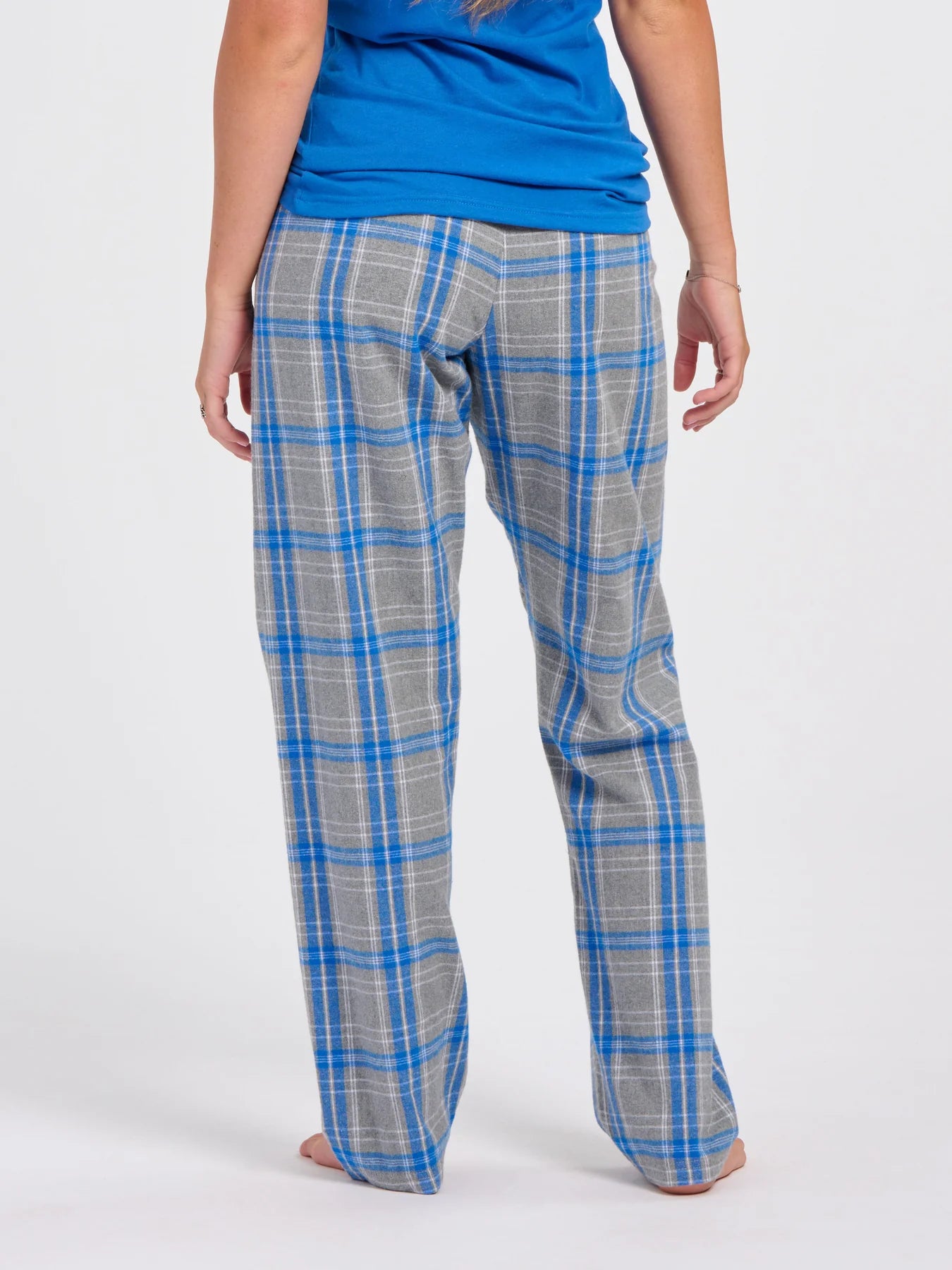 Flannel Pants in Heather / Royal Blue