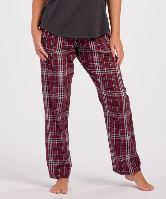 Flannel Pants in Maroon