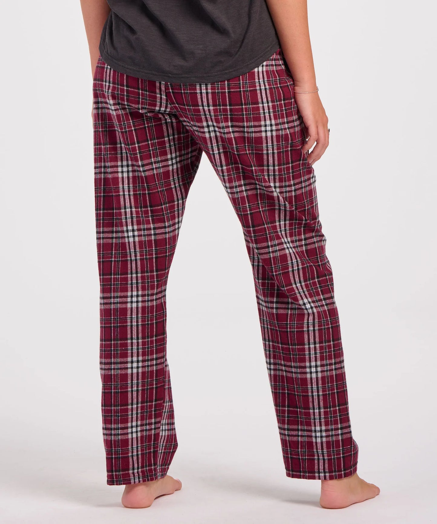 Flannel Pants in Maroon