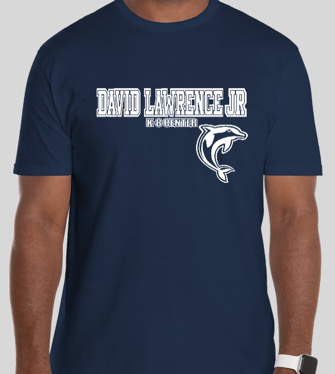 David Lawrence Jr Youth Girls / Boys T Shirt in Navy