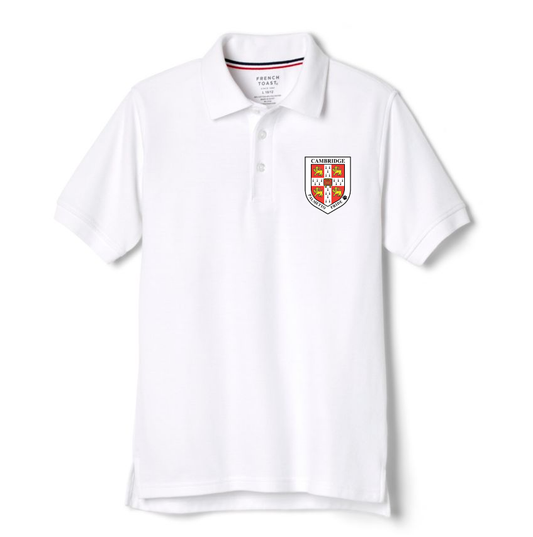 white cotton polo girls/boys