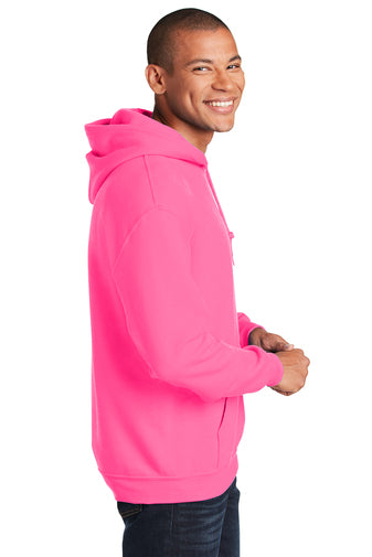 Gildan Unisex Heavy Blend Hoodie in Safety Pink