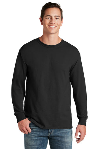 Jerzees Unisex long sleeve T Shirt in Black