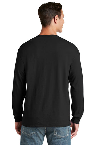 Jerzees Unisex long sleeve T Shirt in Black