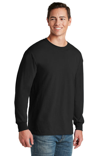 Jerzees Unisex long sleeve T Shirt in Black