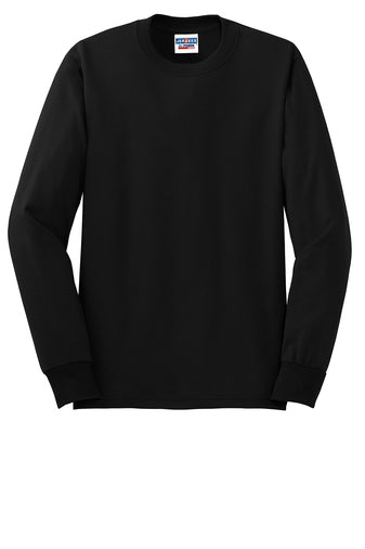 Jerzees Unisex long sleeve T Shirt in Black