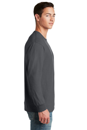 Jerzees Unisex long sleeve T Shirt in Charcoal Grey