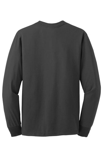 Jerzees Unisex long sleeve T Shirt in Charcoal Grey