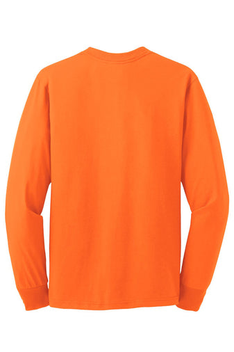 Jerzees Unisex long sleeve T Shirt in Safety Orange