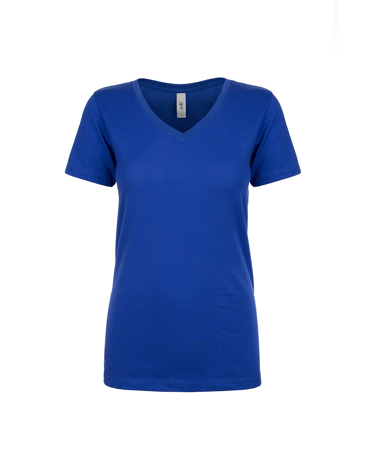 Next Level Ideal V Neck T Shirt in Indigo Blue