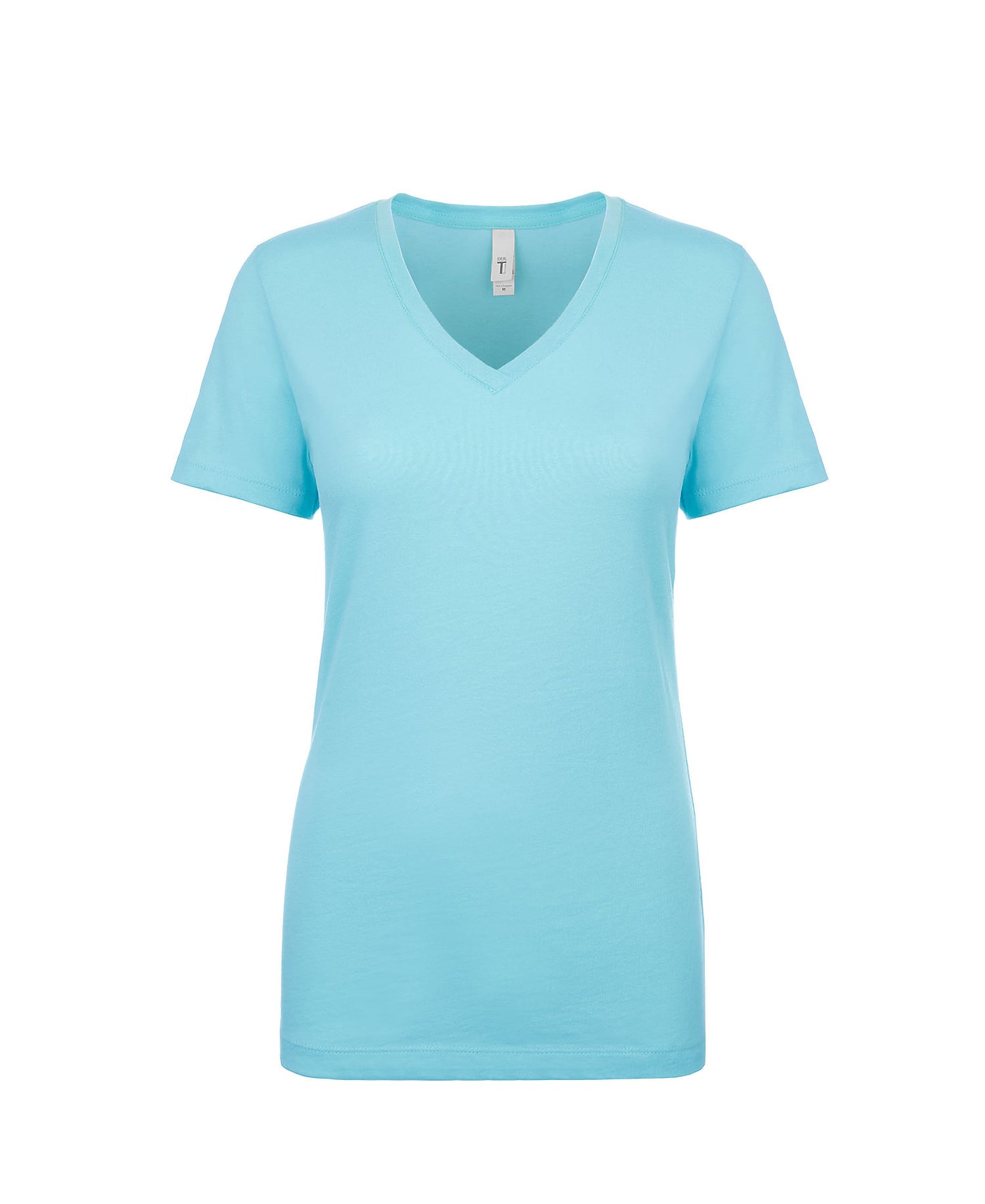 Next Level Ideal V Neck T Shirt in Turqouise